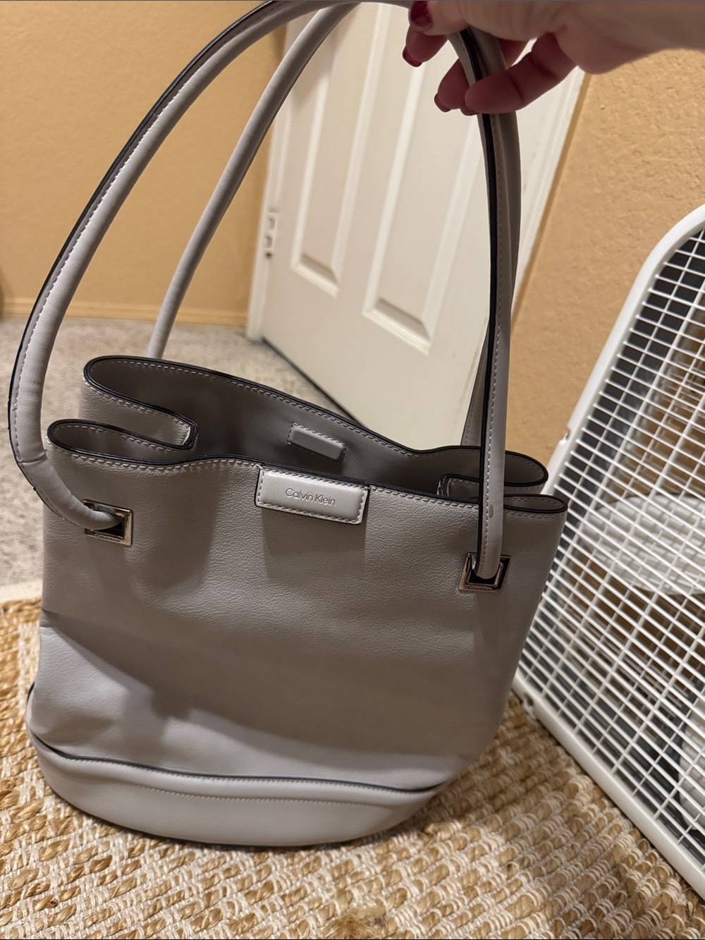 Calvin Klein Gray Double-Handle Shoulder Tote